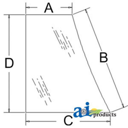A & I PRODUCTS Glass, Door; Lower (LH) 38.2" x24.2" x6.2" A-L62577